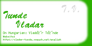 tunde vladar business card